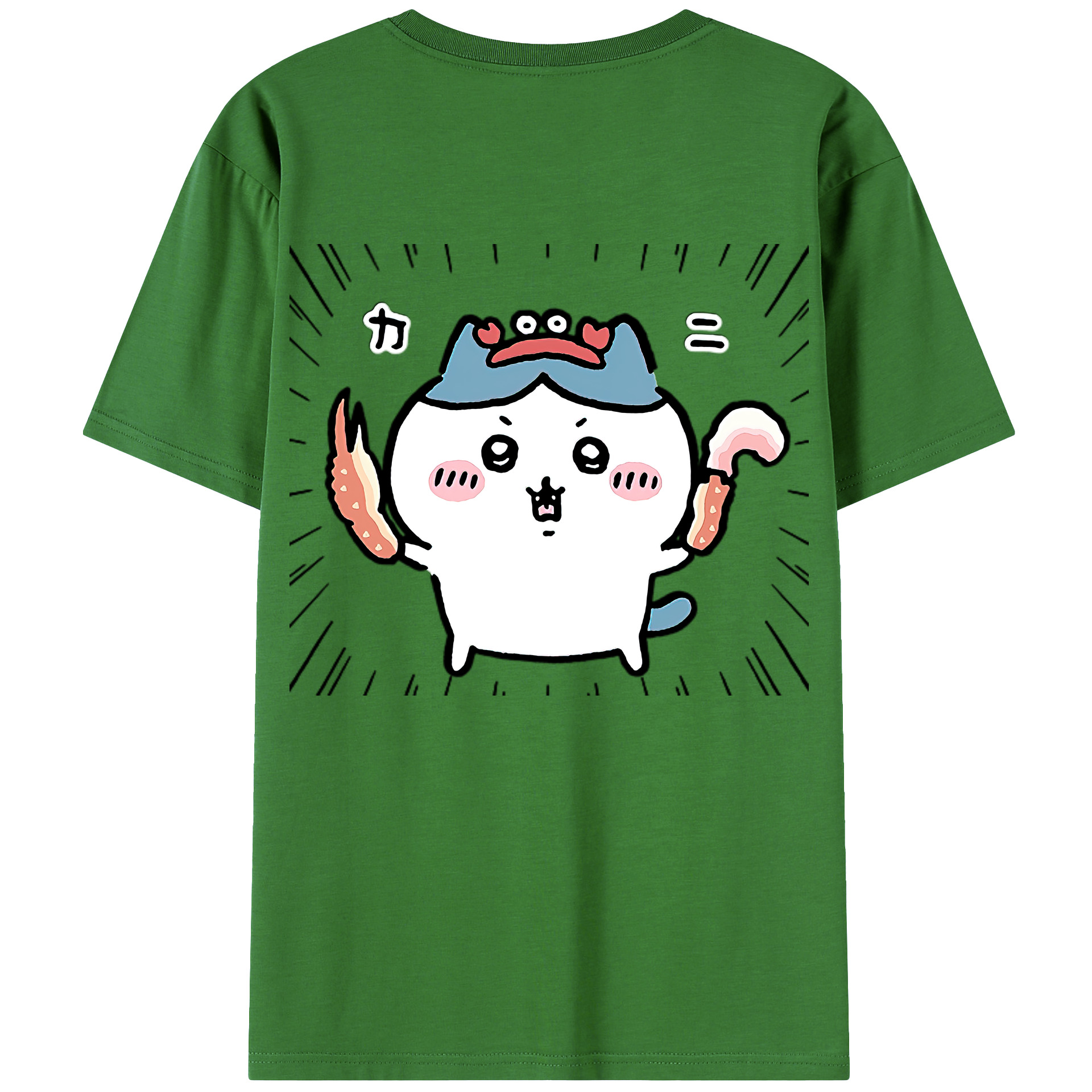 （画像用） ちいかわ ハチワレ Chii-kawa hachiware レディース半袖Tシャツ(バックプリント)
